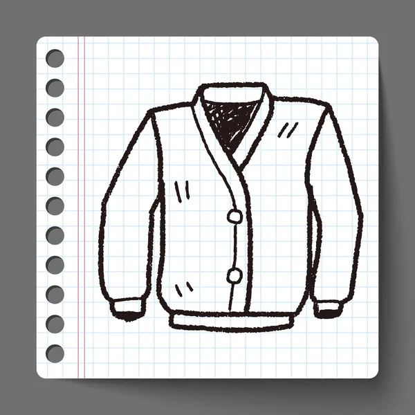 Cappotto doodle — Vettoriale Stock