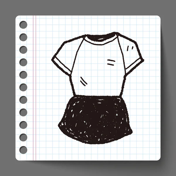 Vêtements de sport gribouille — Image vectorielle
