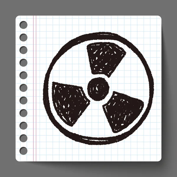 Énergie nucléaire doodle — Image vectorielle