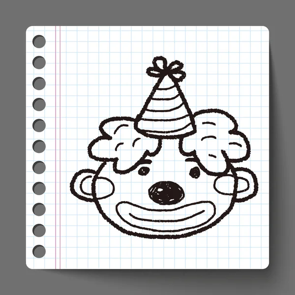 Doodle clown — Stockvector