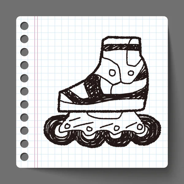 Rolo de skate doodle — Vetor de Stock