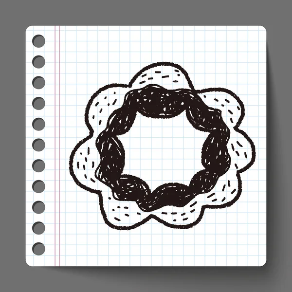 Doodle-Donuts — Stockvektor