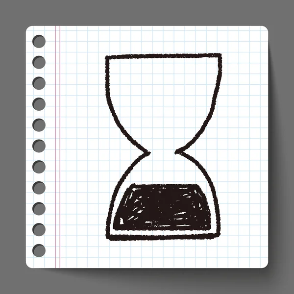 Přesýpací hodiny doodle — Stockový vektor