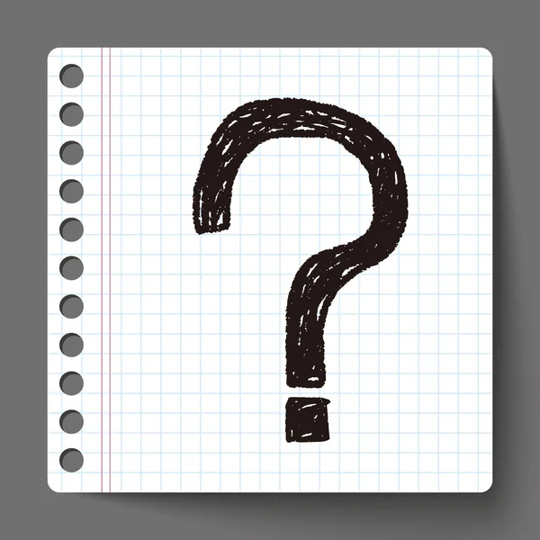 Signo de interrogación doodle — Archivo Imágenes Vectoriales