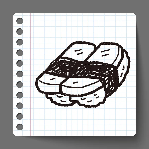 Doodle de sushi — Vetor de Stock