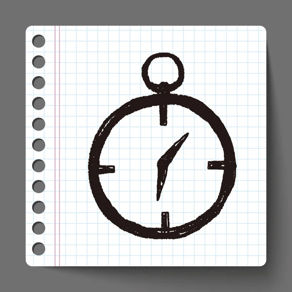 Doodle chronomètre — Image vectorielle