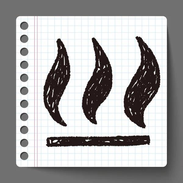 Fire doodle — Stock Vector