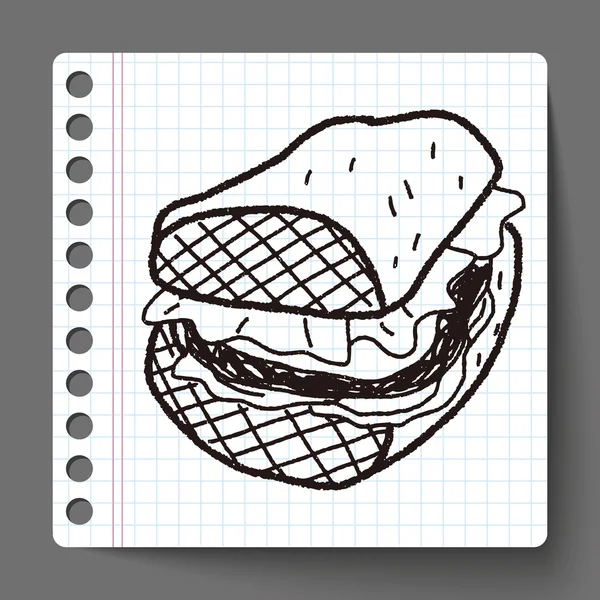 Doodle Sandwich — Stock Vector