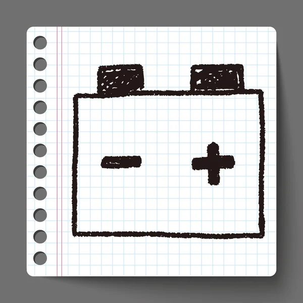 Doodle акумулятор — стоковий вектор
