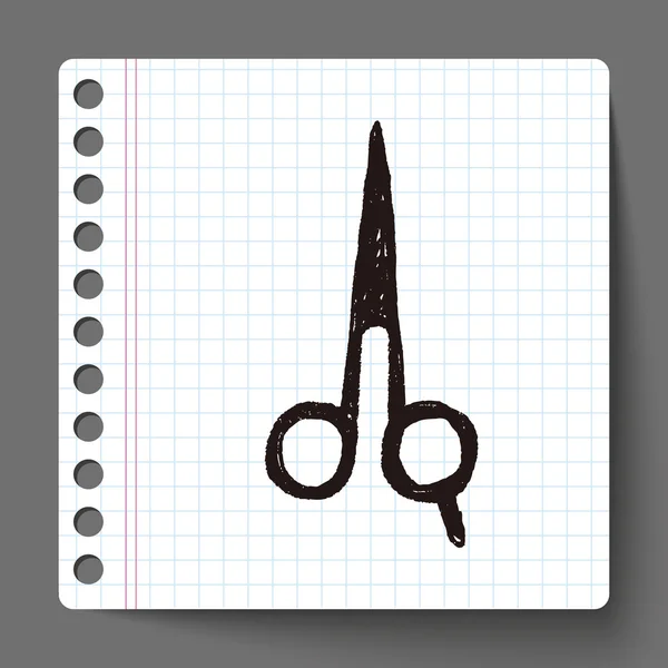 Μαλλιά κοπής ψαλίδι doodle — Διανυσματικό Αρχείο
