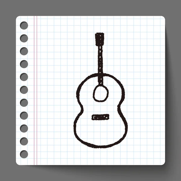 Дудл-гитара — стоковый вектор