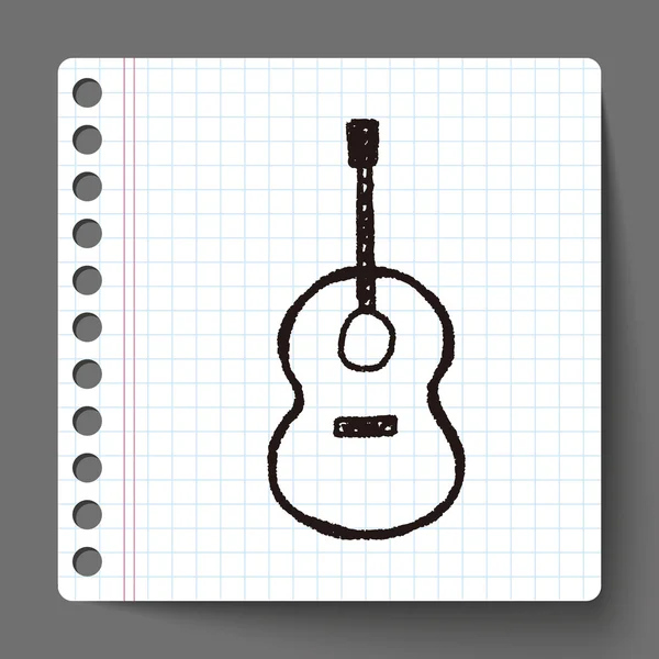 Guitare Doodle — Image vectorielle