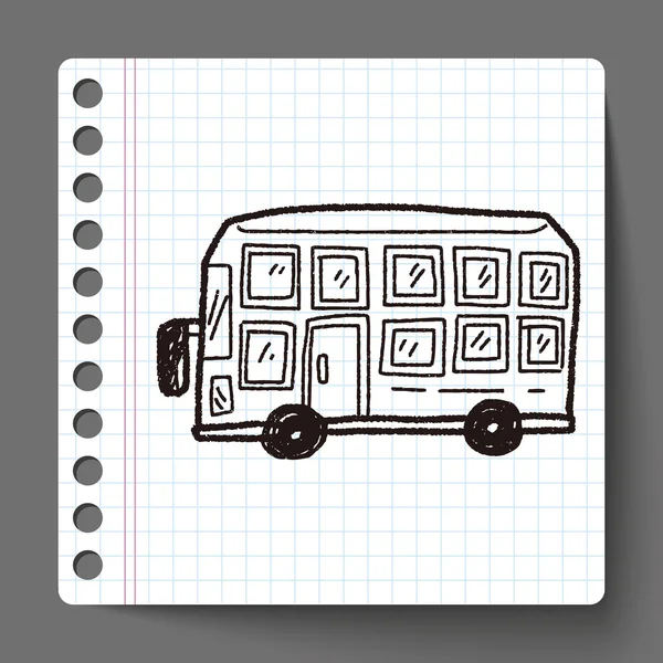 Doodle de autocarro — Vetor de Stock