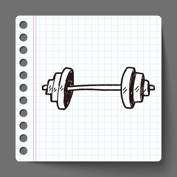 Doodle Dumbbell — Vector de stoc