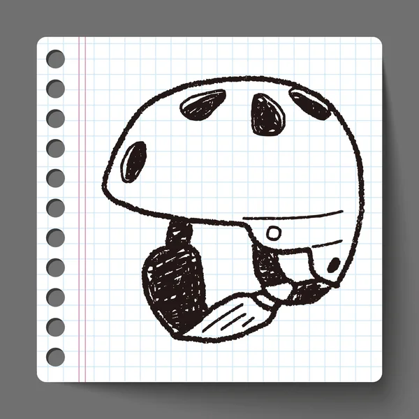 Skate helmy doodle — Stockový vektor