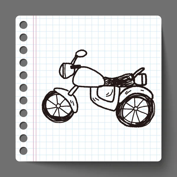 Doodle sepeda motor - Stok Vektor