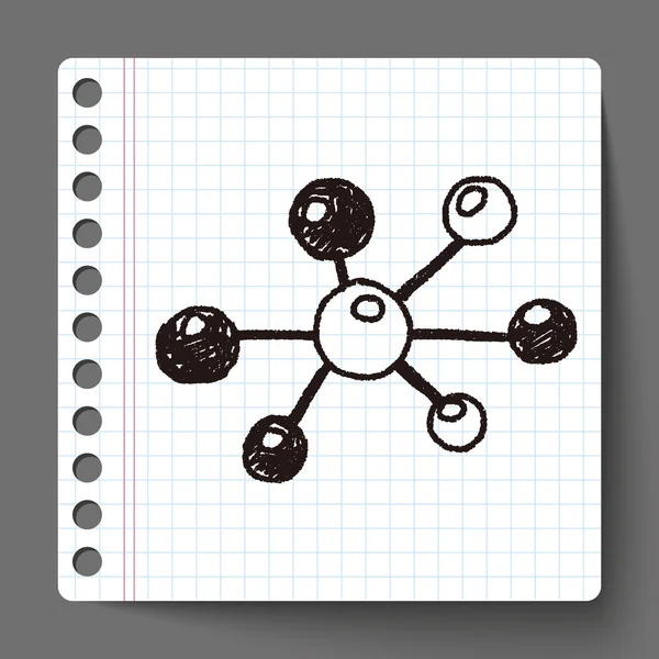 Garabato molecular — Vector de stock