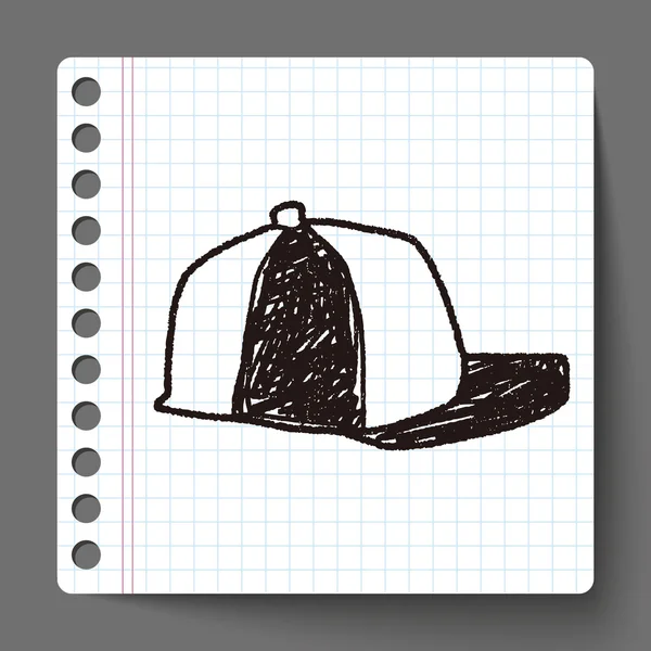 Бейсбол шапочка doodle — стоковий вектор