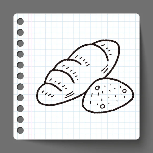 Pão de doodle —  Vetores de Stock