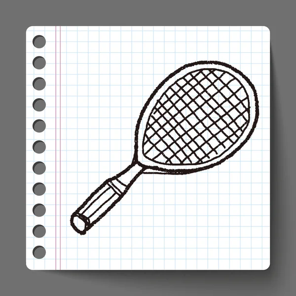 Doodle teniszütő — Stock Vector