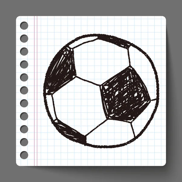 Doodle-Fußball — Stockvektor