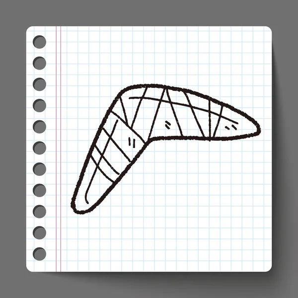 Bumerang doodle — Stok Vektör