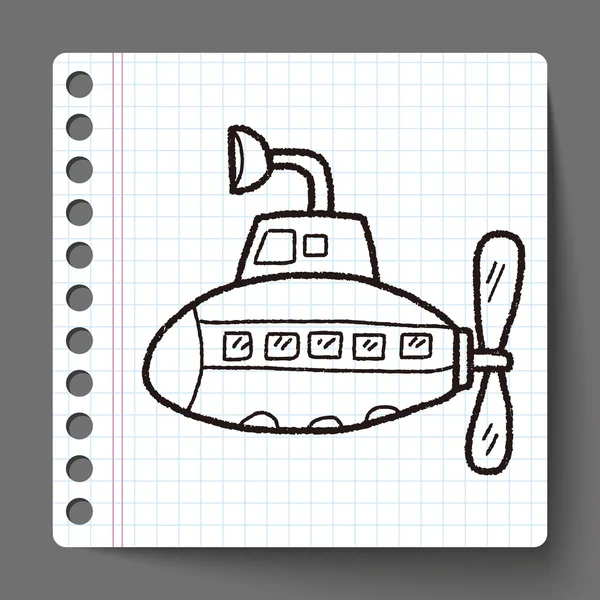 Doodle sous-marin — Image vectorielle