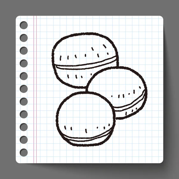 Macaron-Doodle — Stockvektor