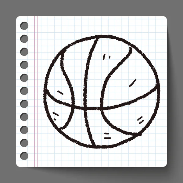 Doodle basketbol — Stok Vektör