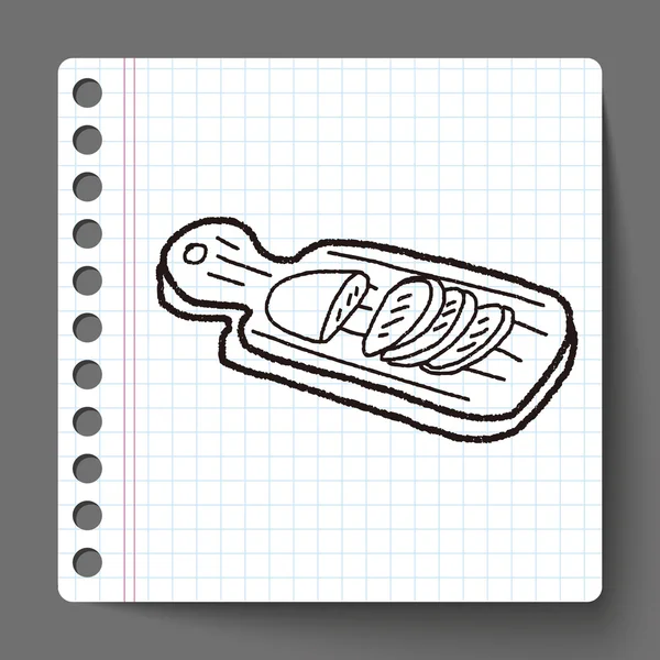 Cutting board doodle — Stock vektor