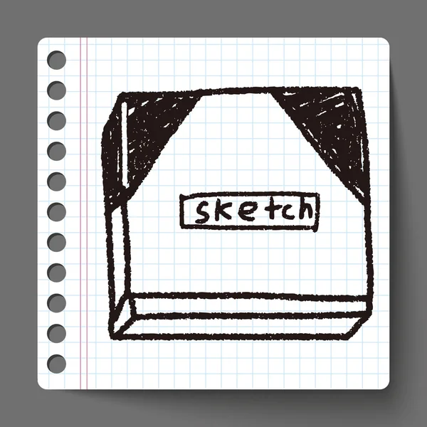 Carnet de croquis doodle — Image vectorielle