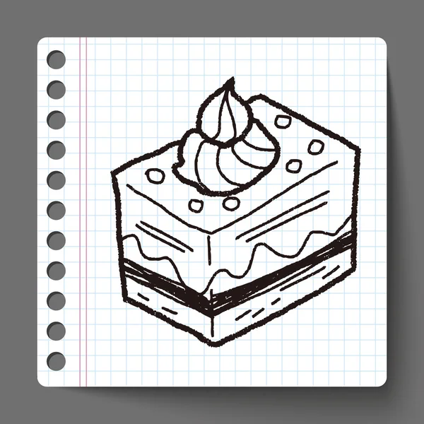 Doodle cake — Stock Vector