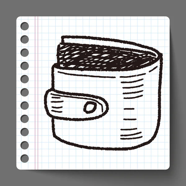 Doodle Brieftasche — Stockvektor