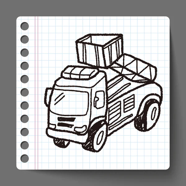 Vrachtwagen doodle — Stockvector
