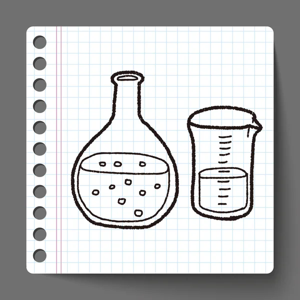 Doodle-Reagenzglas — Stockvektor