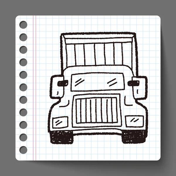Lastbil doodle — Stock vektor