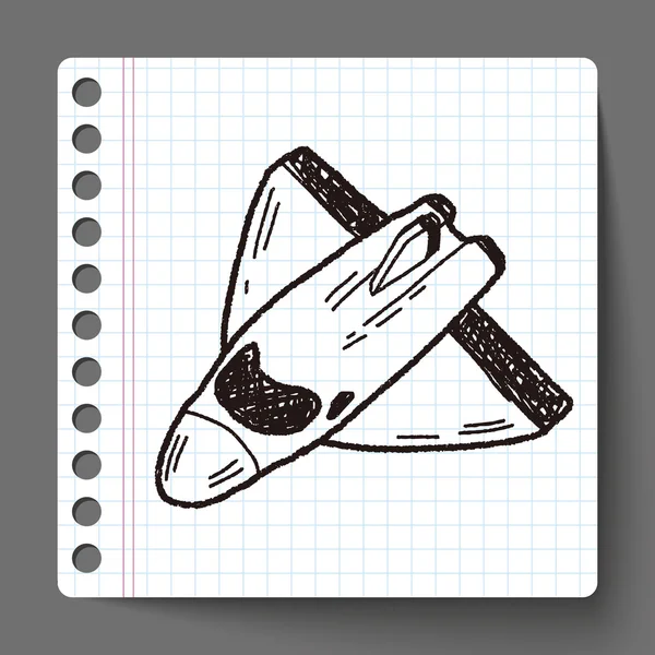 Kosmická loď doodle — Stockový vektor
