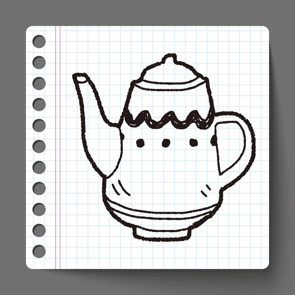Рисунок чайника — стоковый вектор