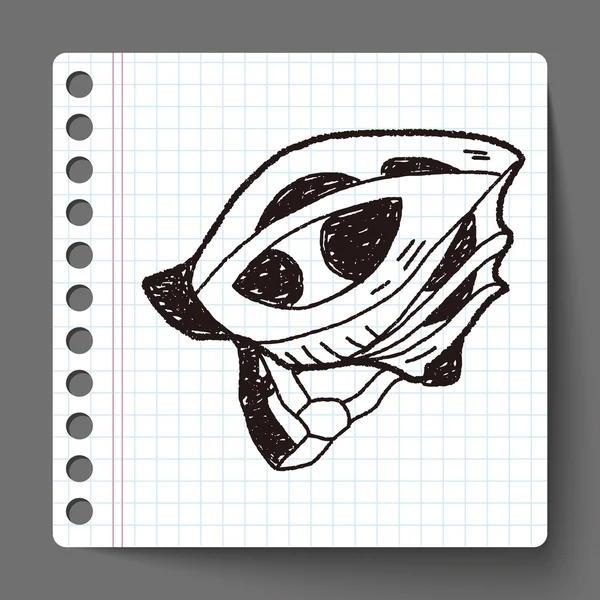 Cyklistické helmy doodle — Stockový vektor