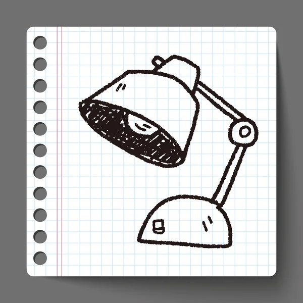 Lampa doodle výkresu — Stockový vektor