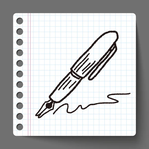 Stylo doodle — Image vectorielle