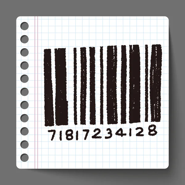 Código de barras doodle — Archivo Imágenes Vectoriales
