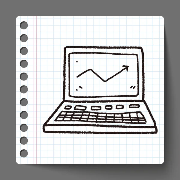 Computadoras portátiles Doodle — Archivo Imágenes Vectoriales