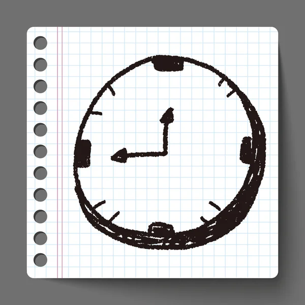 Horloge de caniche — Image vectorielle