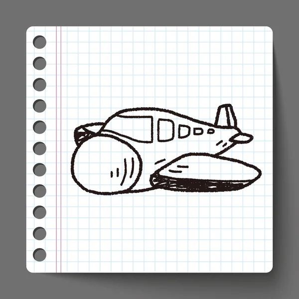 Pesawat Doodle - Stok Vektor