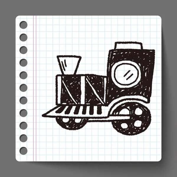 Doodle Train — Stock Vector