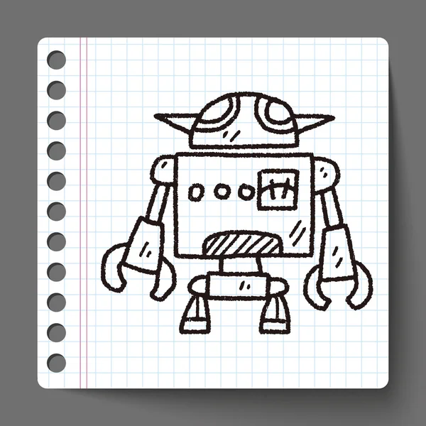 Robô Doodle — Vetor de Stock