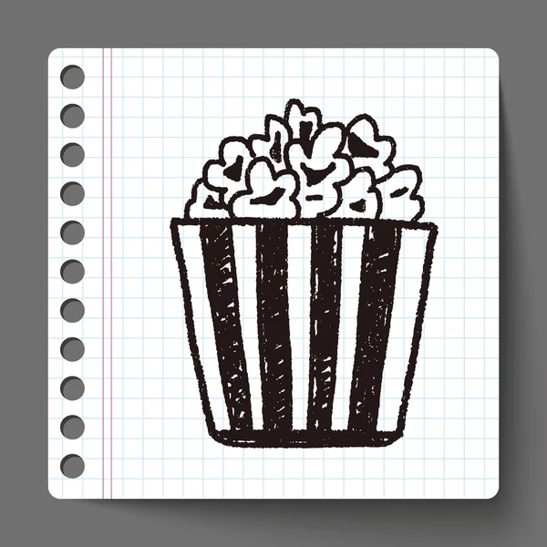 Popcorn aux caniches — Image vectorielle