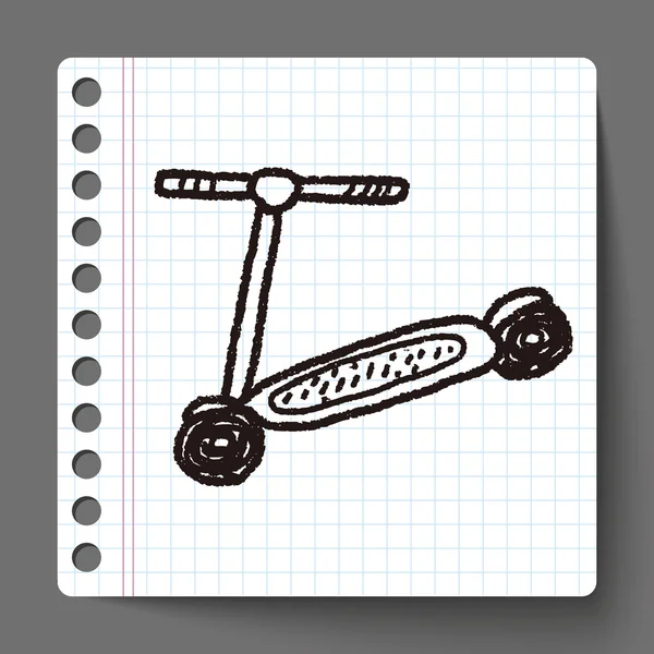 Scooter de Doodle — Vector de stock