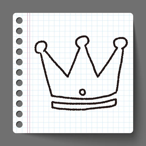 Doodle corona imperiale — Vettoriale Stock